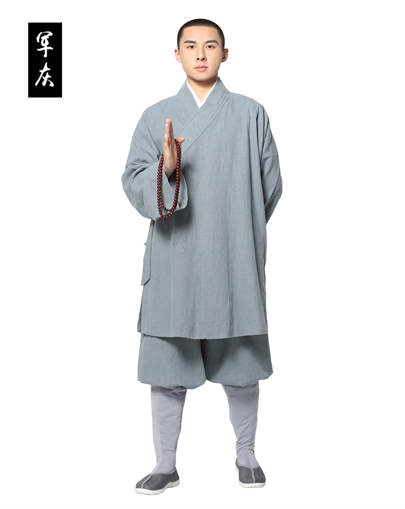 [出家人]僧人服装四季款苎麻长褂僧服大褂僧装僧衣僧袍和尚服僧人长衫