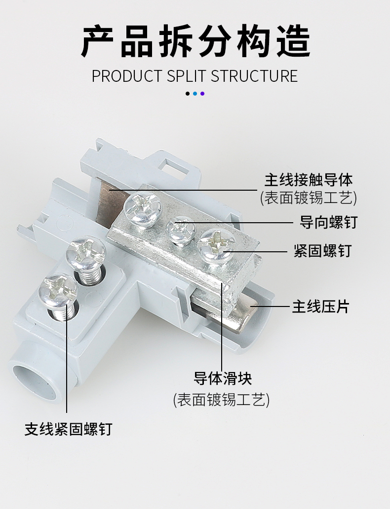 t型线夹导线分流器电线三通接头铜电缆分支t接线端子连接625平方主线