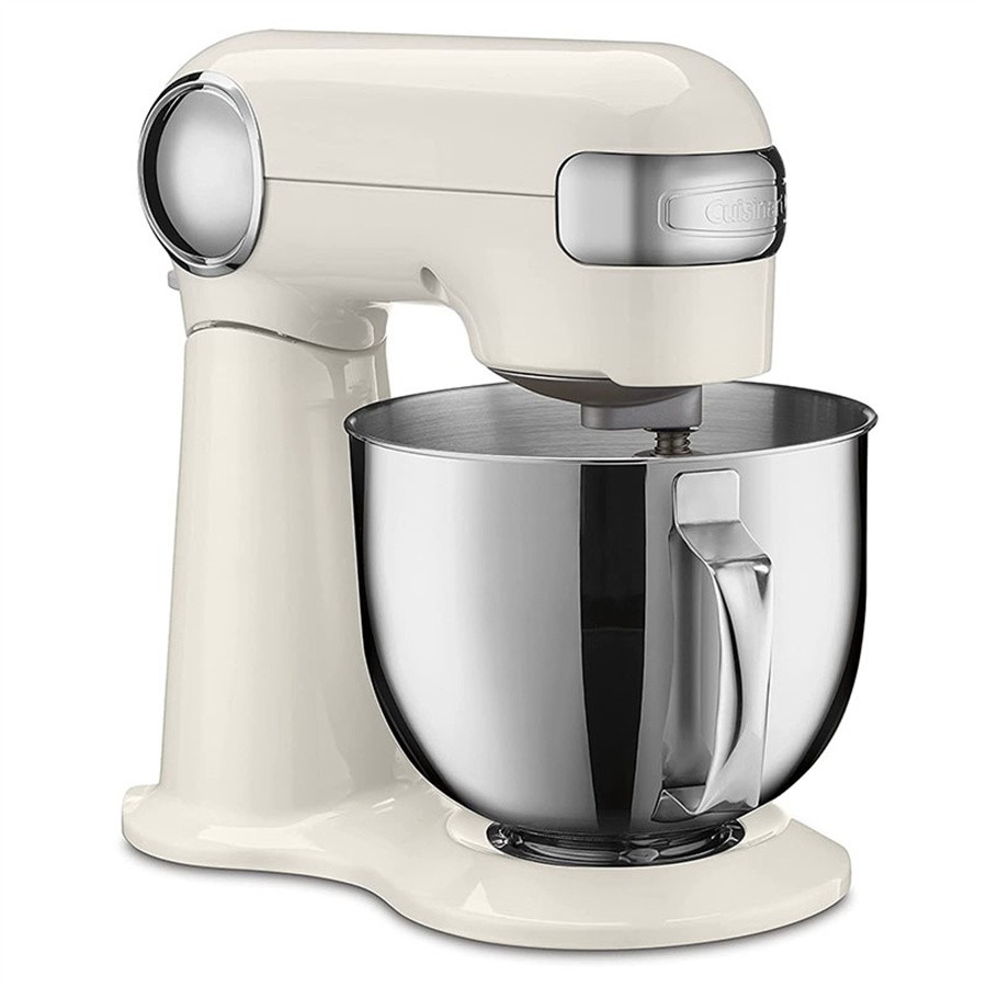 美膳雅cuisinartsm50立式搅拌机家用大容量抛光不锈钢碗12种速度打蛋