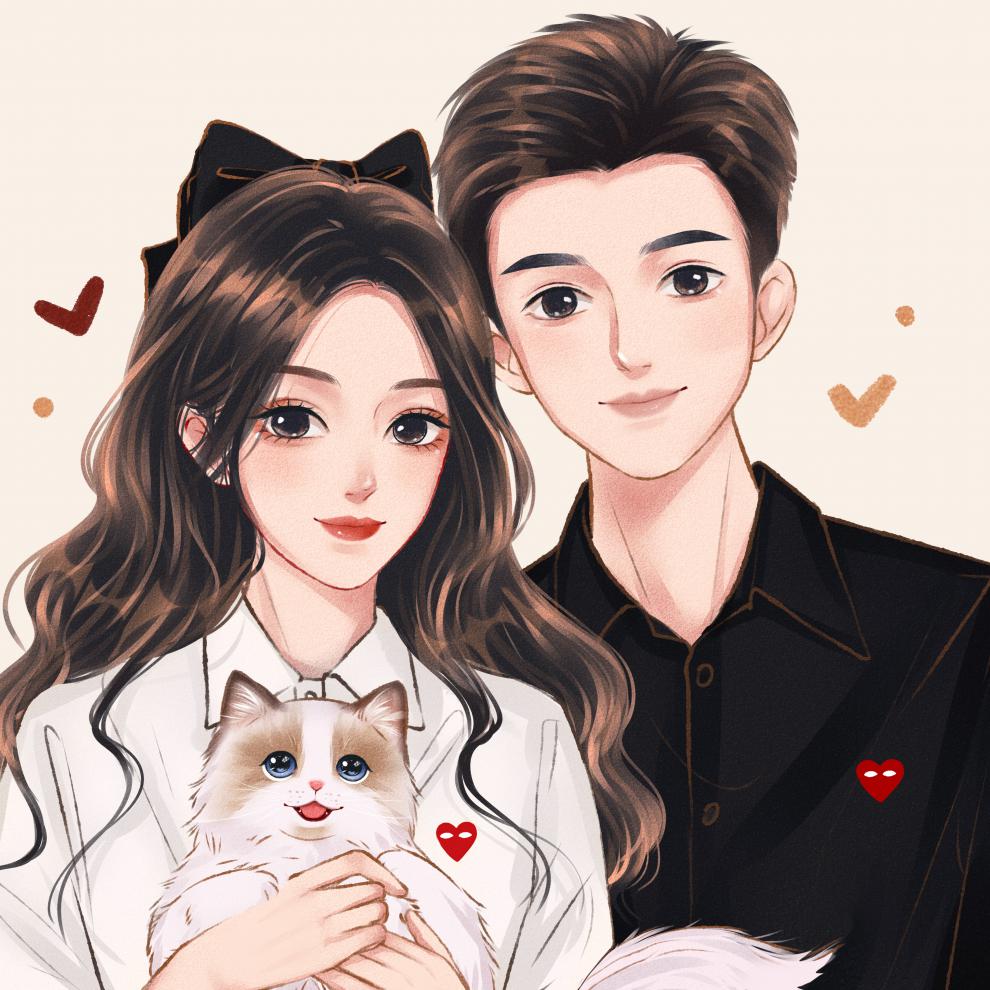 微信头像定制水彩手绘头像定制漫画头像情侣插画设计真人照片q版卡通