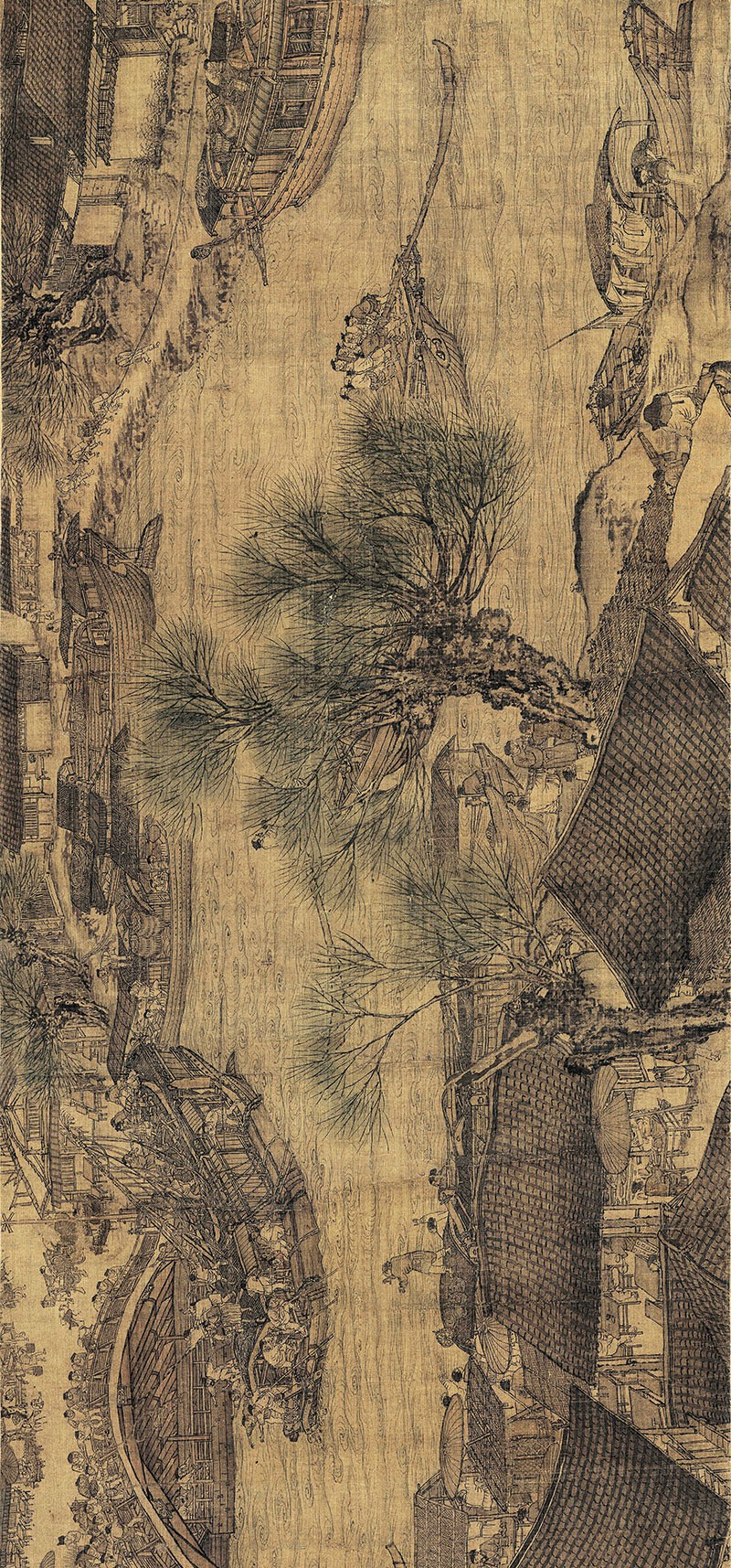 北宋 张择端 清明上河图中国古代传世名画高清微喷复制仿真装饰画