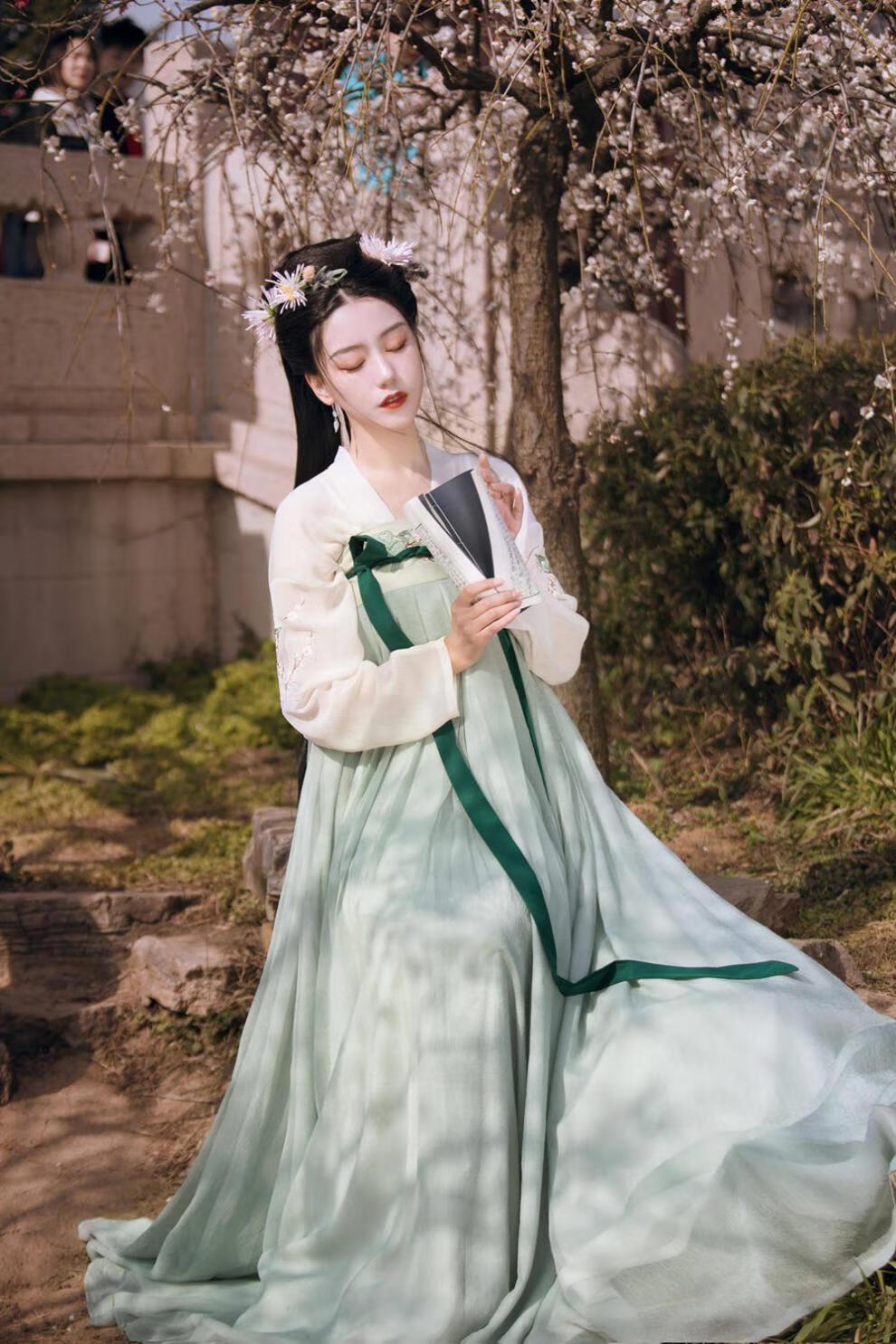 汉服成人女 汉服女六米大摆中国风古装齐胸襦刺绣学生仙女古风薄纱