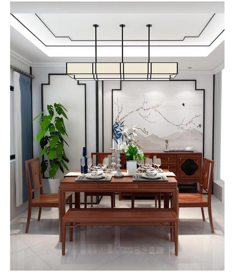 新中式吊顶l线7字实木装饰木线条阳角线背景墙造型平板收边红樱桃一根