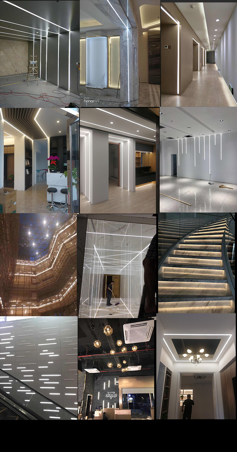 led灯槽铝合金线条灯线型吊顶装饰工程长条灯橱柜灯嵌入式灯管23510