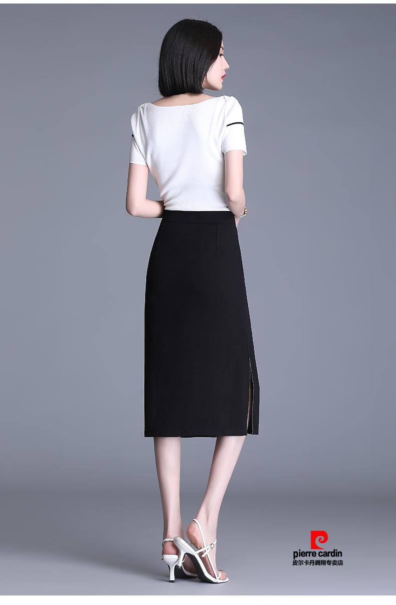 高档轻奢女装雪纺半身裙女夏2021新款高腰直筒包臀裙中长款显瘦一步裙