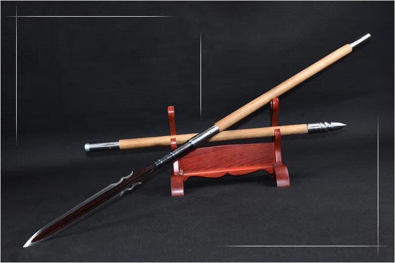 剑刀古剑龙i泉市花纹钢赵云枪霸王枪红缨枪头宝刀剑兵i器武术长i枪