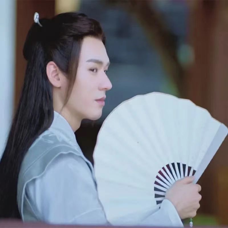 山河令温客行同款扇子龚俊烤漆折扇古风折扇温客行同款10寸玉竹流苏扇