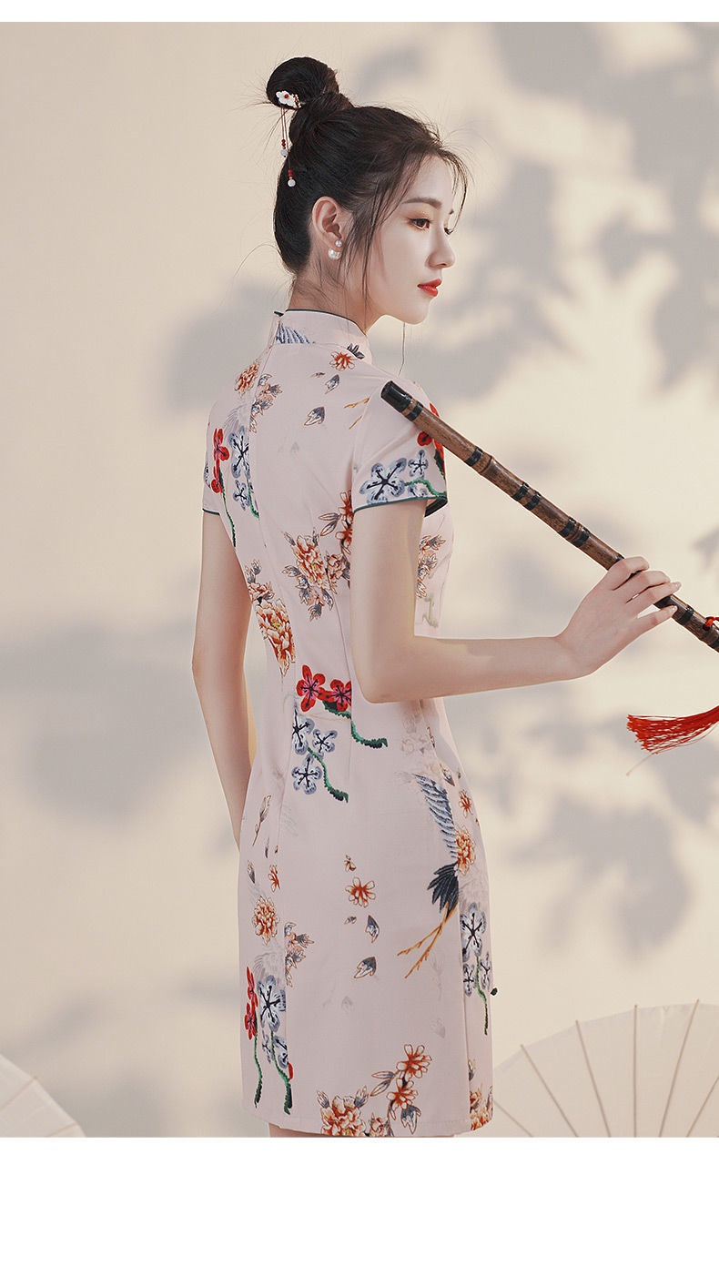 春夏旗袍女高品质改良旗袍年轻款2022年新款少女中国风现代小个子