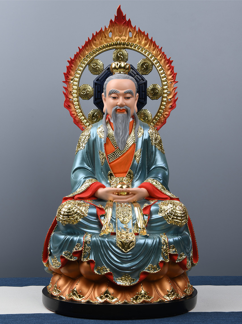 三清神像三清祖师神像树脂道家太上老君灵宝天尊原始天尊佛像摆件家用