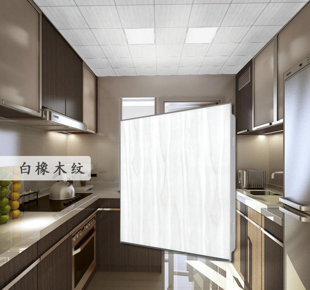 新款集成吊顶厕所厨房吊顶卫生间铝扣板材料集成吊顶彩金花冠厚07含