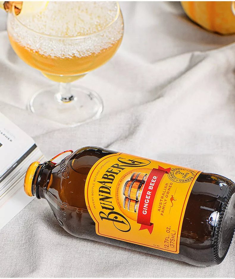 冰得宝饮料澳洲进口bundaberg宾得宝汽水百香果姜汁果汁气泡水果味