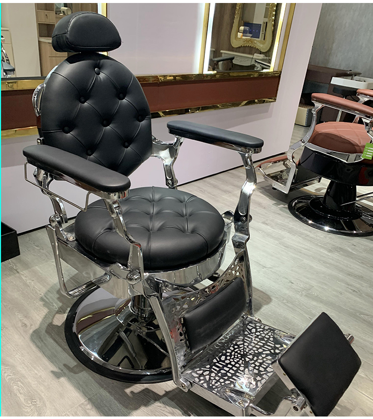 高端美容店发廊男士油头椅 barber chair 理容理发店刮胡放倒椅子