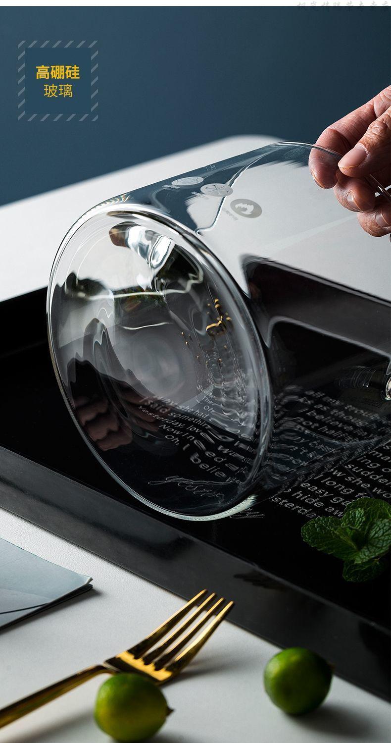 玻璃煮锅 玻璃汤煲 玻璃烧锅耐热双耳玻璃锅炖煮锅透明汤锅家用煮锅电