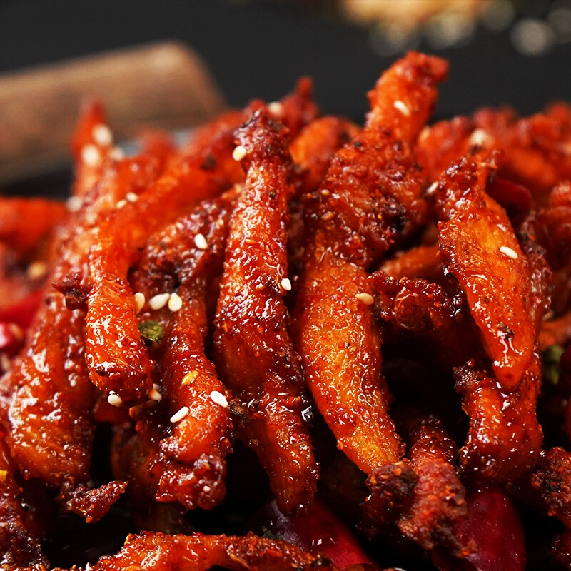 鸡柳150g四川特色麻辣卤味美食新鲜制作休闲小吃零食 香辣