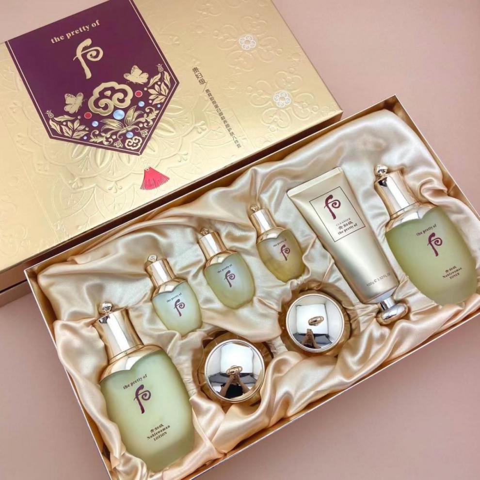 贵妇膏天气丹提拉紧致多效滋养液后盒水乳抗皱化妆八件护肤品套装抗衡