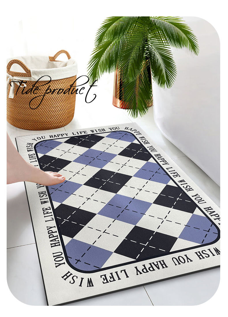 地垫门垫吸水速干高品质硅藻泥吸水耐脏软地垫家用卫生间厕所浴室防滑