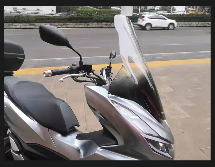 适用于本田pcx160摩托车风挡pcx挡风玻璃改装21款150加高透明护胸挡板