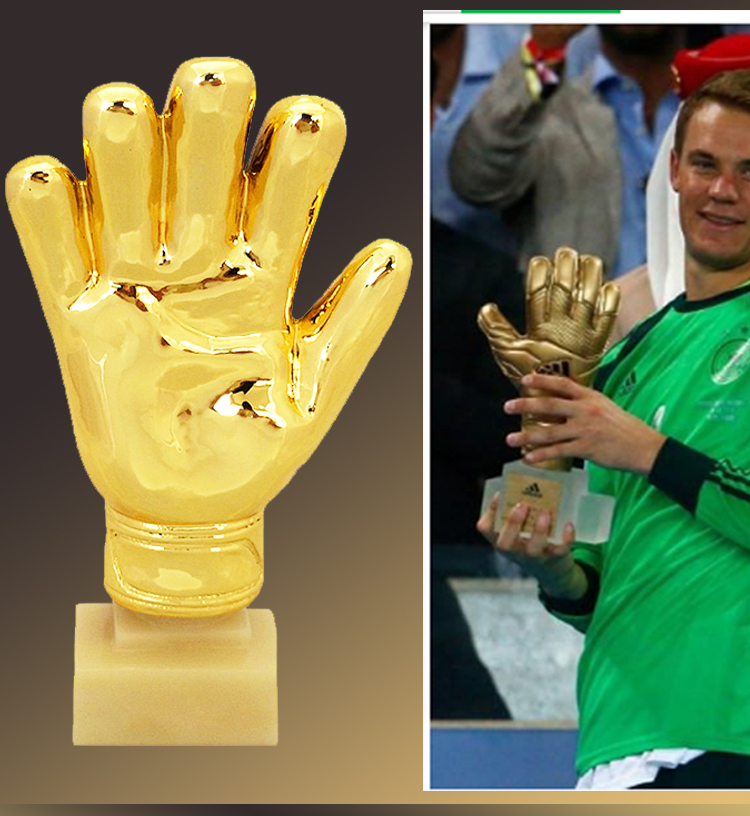 裁判裁判用品 裁判工具守门员金手套奖杯摆件世界杯足球门将奖杯裁判