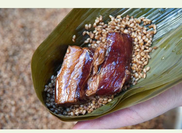 中肉粽塘栖塘西特产手工现包散装真空新鲜五花肉鲜肉粽子210gx6定制