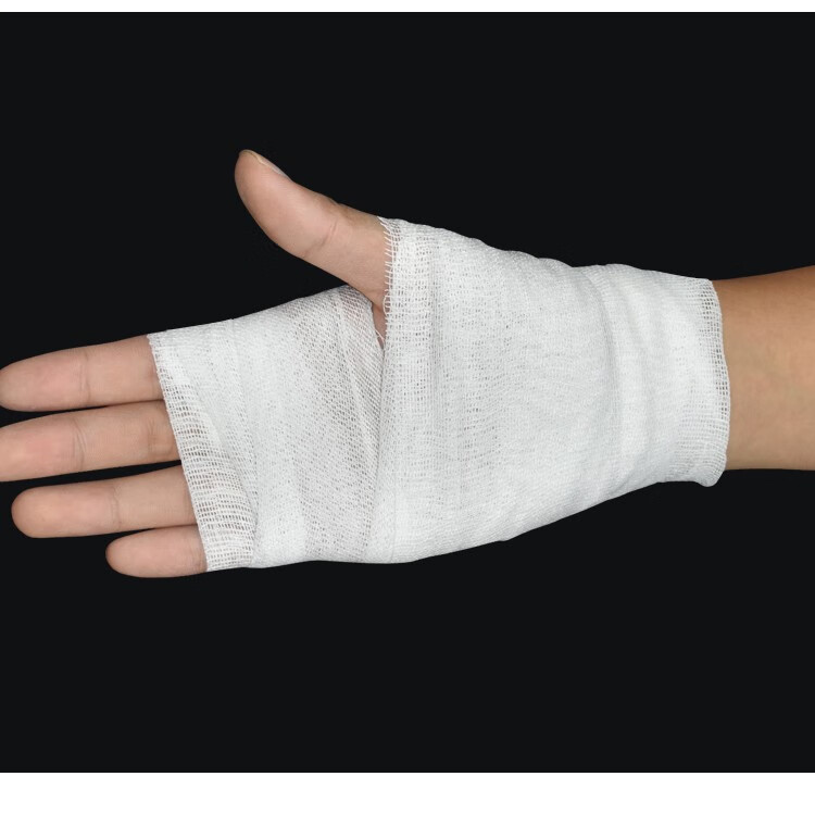 医用绷带纱布卷伤口包扎固定脱脂纯棉沙布缠手绑带崩带纱布条透气