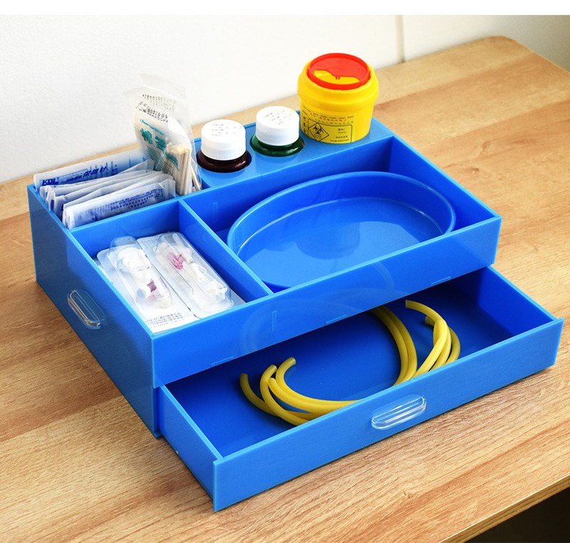 医院用台面治疗盘无菌换药盘消毒止血带发药盘护理输液收纳盒手柄抽屉