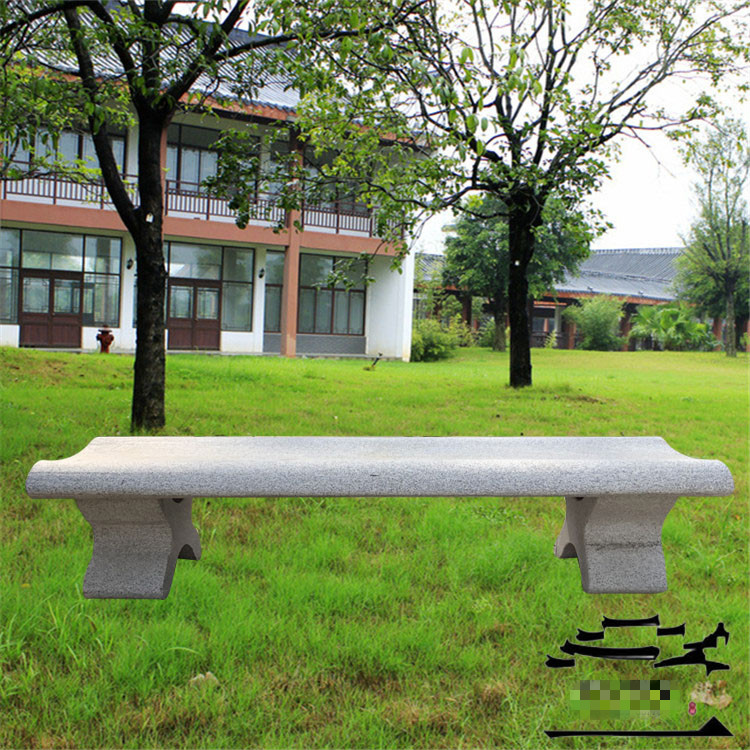 南啵丸防腐木石凳大理石长凳长条石凳子户外庭院石桌大理石花岗岩石