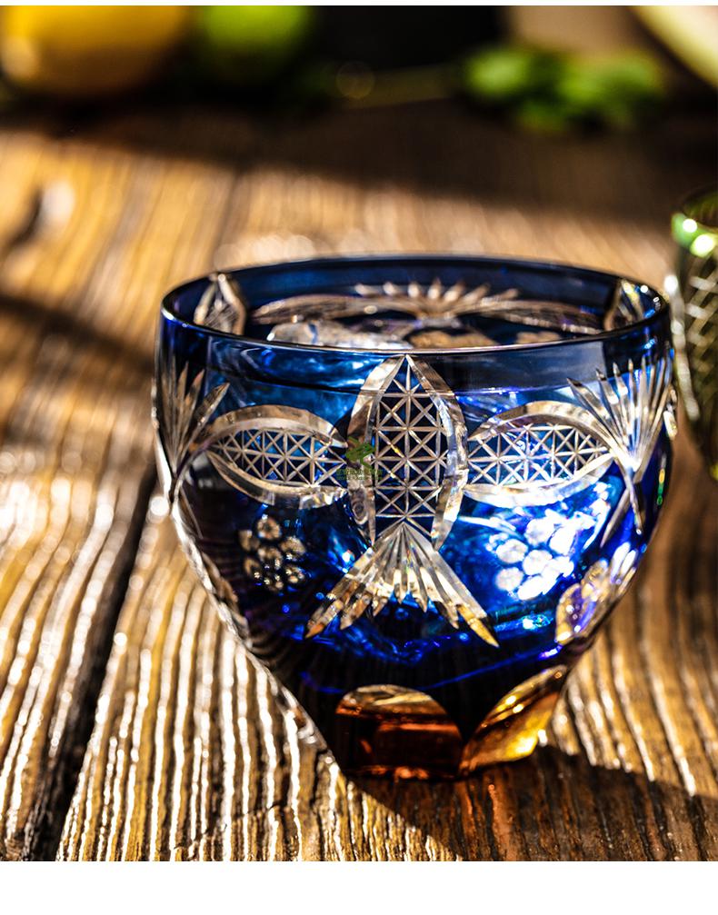 海晏河清杯 中国国家博物馆手工玻璃杯浮雕杯子复古家用水杯毕业礼物