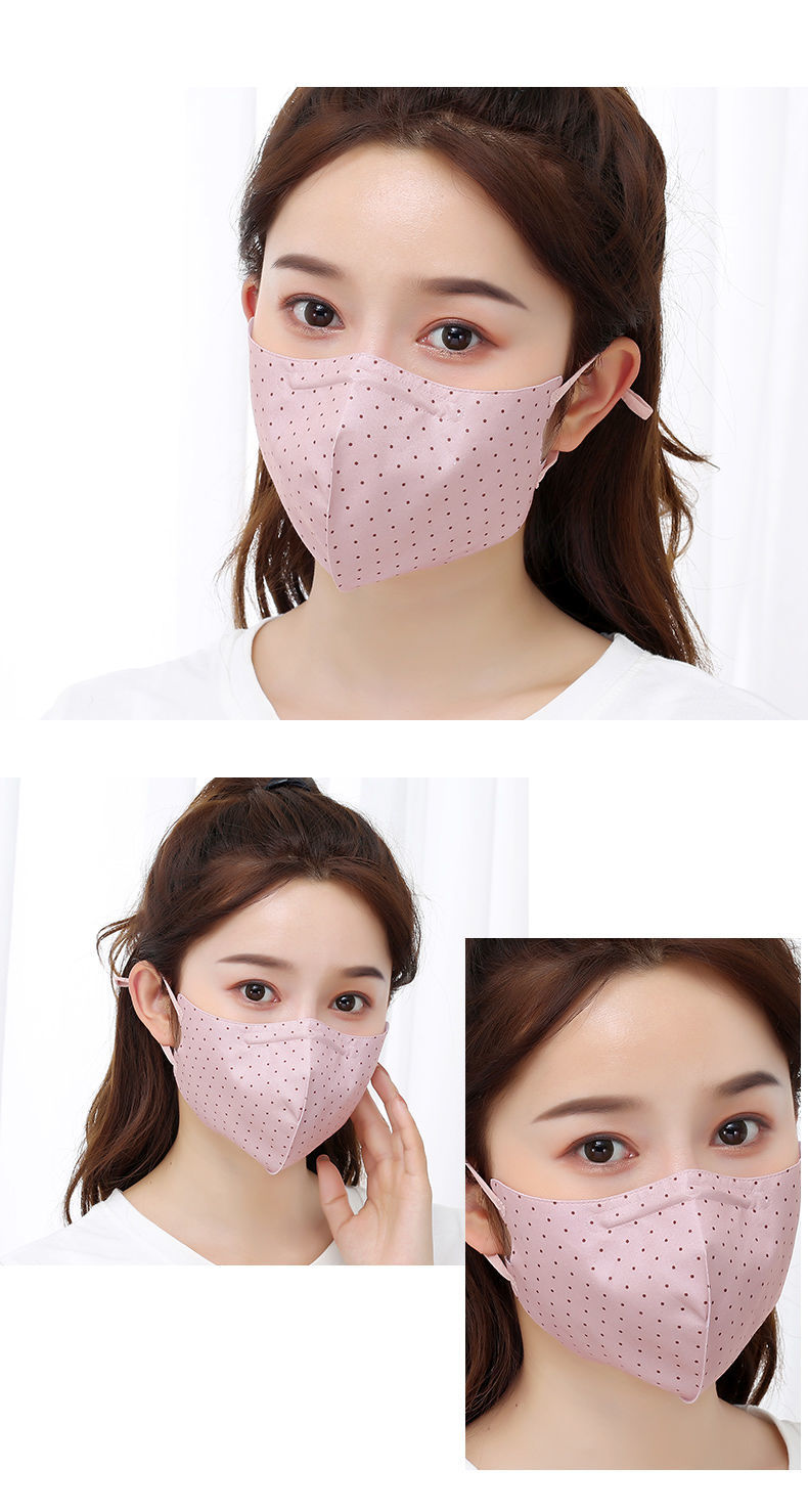 透气棉口罩高品质立体口罩女款透气防晒户外骑行纯棉防尘可水洗面罩