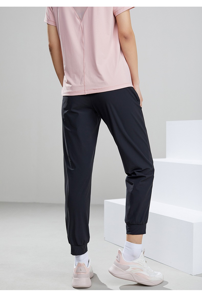 安踏冰丝裤运动九分裤女夏针织冰丝长裤薄款休闲运动裤1622273221基础