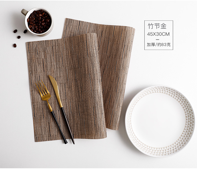 西餐垫餐布简约餐垫pvc北欧风餐桌垫隔热垫素色简约碗垫家用餐布西餐