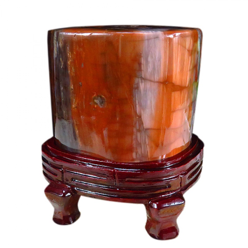 爱韵馨华礼品天然奇石原石新疆木化石观赏奇石摆件硅化木雨花石树化玉