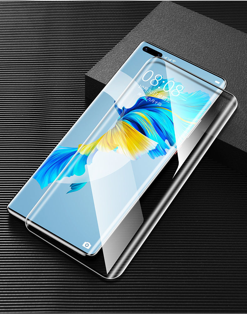 【精选】华为mate40钢化膜曲面全屏防爆保护mate40pro玻璃防摔蓝光