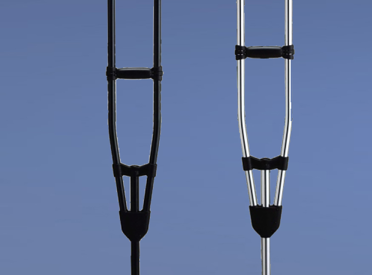 腋下拐高承重腋拐残疾人拐杖助行器成人拐杖腋拐银色一支l157180