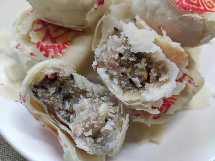 陕西特产石灰窑传统水晶饼正宗渭南健民白皮点心伍仁多种口味糕点伍仁