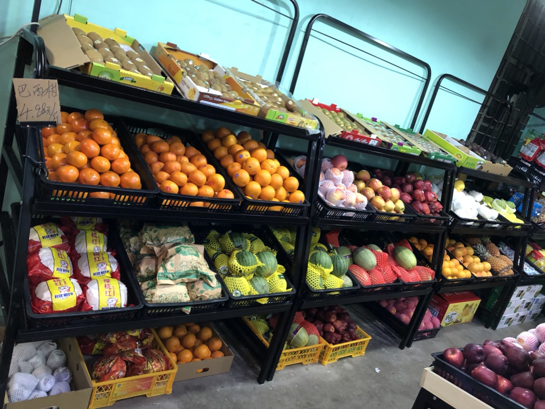 蔬菜货架展示架超市四层水果货架新款多功能便利店卖菜水果的架子四层