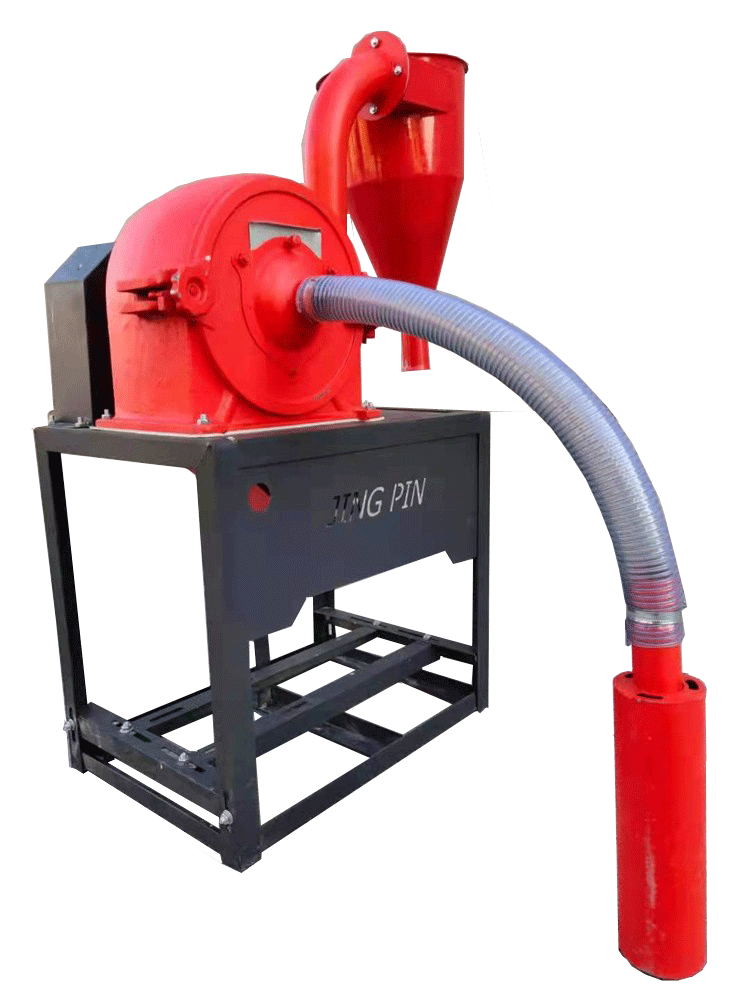 摹然尔60玉米饲料粉碎机自吸式无尘养殖五谷杂粮打磨打料机大小型