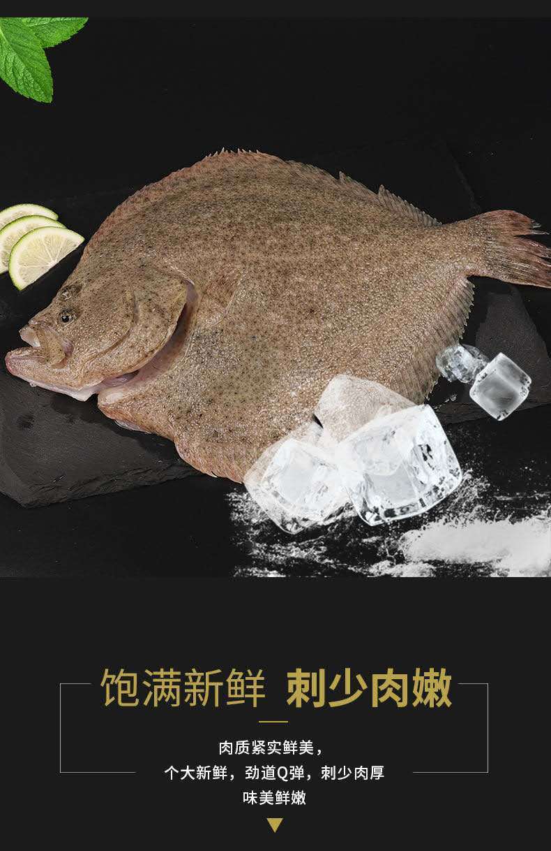 新鲜大比目鱼海鲜水产多宝鱼深海石斑鱼八宝鱼整条一条尝鲜57两每条
