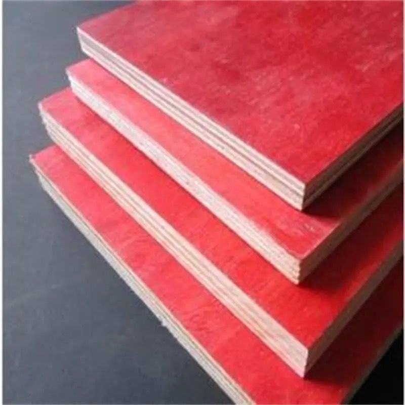 定制适用厂家直销10mm建筑模板工地胶合板支模板平面多层板红板耐用木