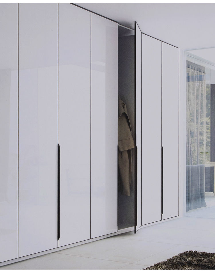 便携拉手暗装拉手拇指衣柜拉手铝合金封边黑色隐形橱柜f型拉手嵌入式