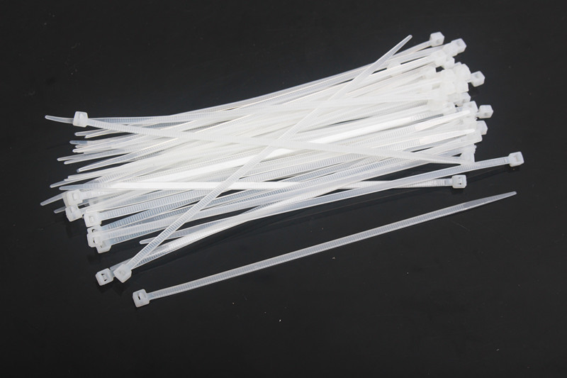 自锁式尼龙扎带4*200mm扎线带500条 固定塑料捆扎带线束带白色