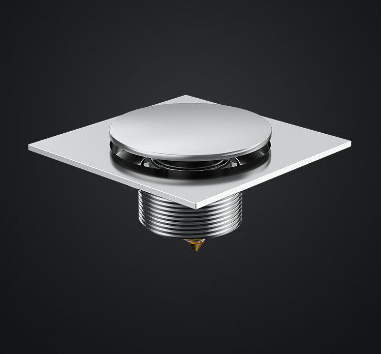 帝狼洁全铜弹跳地漏卫生间淋浴房防臭排水工程清扫口大排量弹簧芯地漏