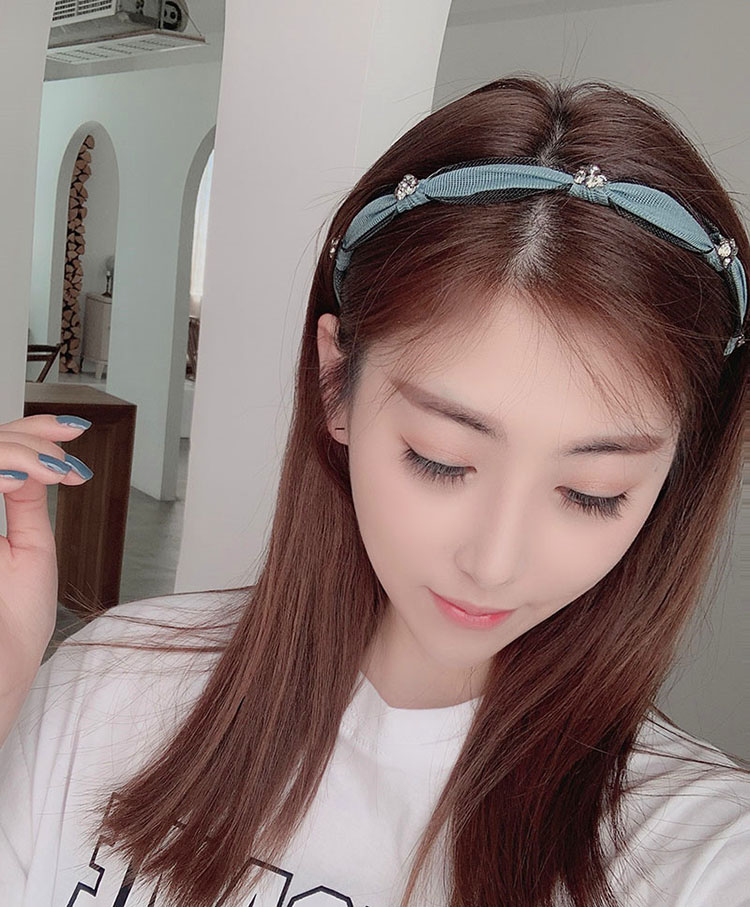 网格发箍细女百搭外出网红头箍金属女韩国精美发卡子简约可爱韩版黑色