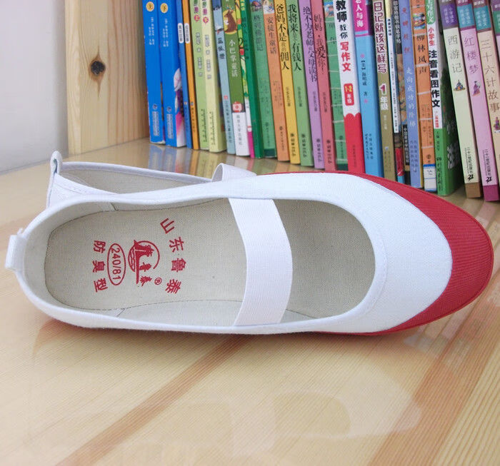 广场舞鞋山东女士白色护士鞋学生舞蹈鞋广场舞鞋体操鞋帆布小白鞋鲁泰