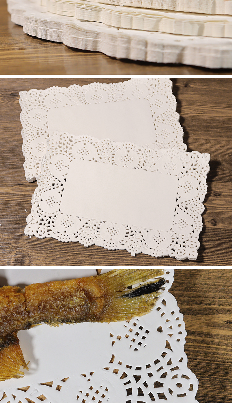 番易花边纸垫盘纸食品吸油纸厨房家用油炸烘焙点心蛋糕圆形披萨花底纸