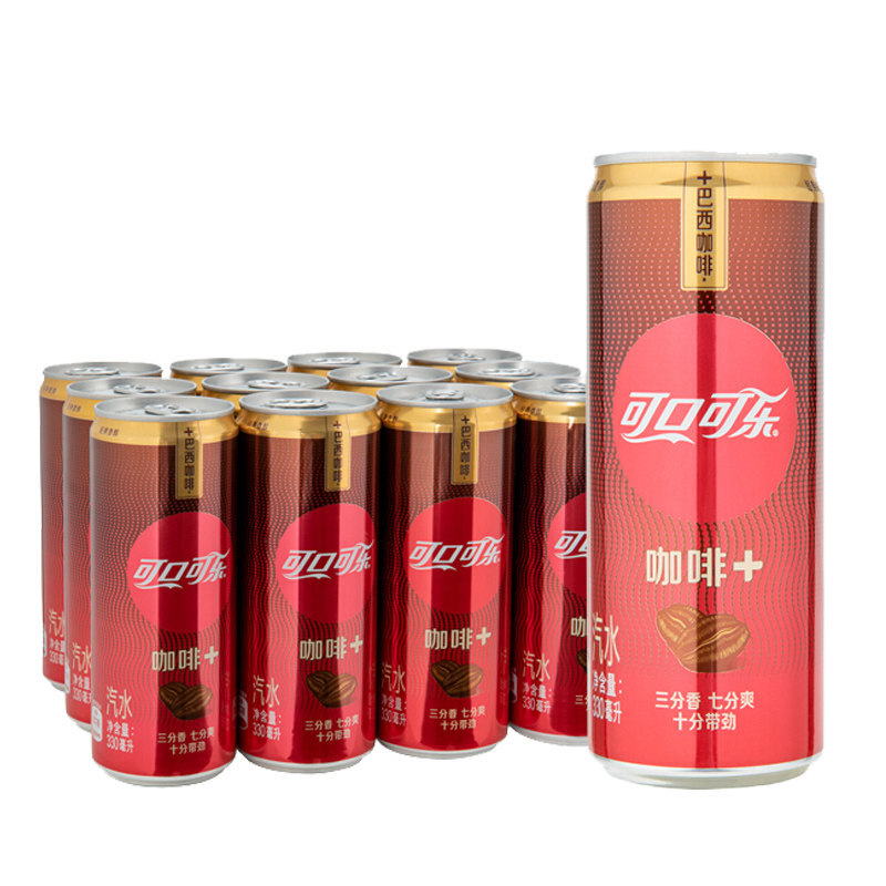 可口可乐咖啡330mlx24罐巴西咖啡汽水夏季碳酸饮料即饮可乐咖啡330ml