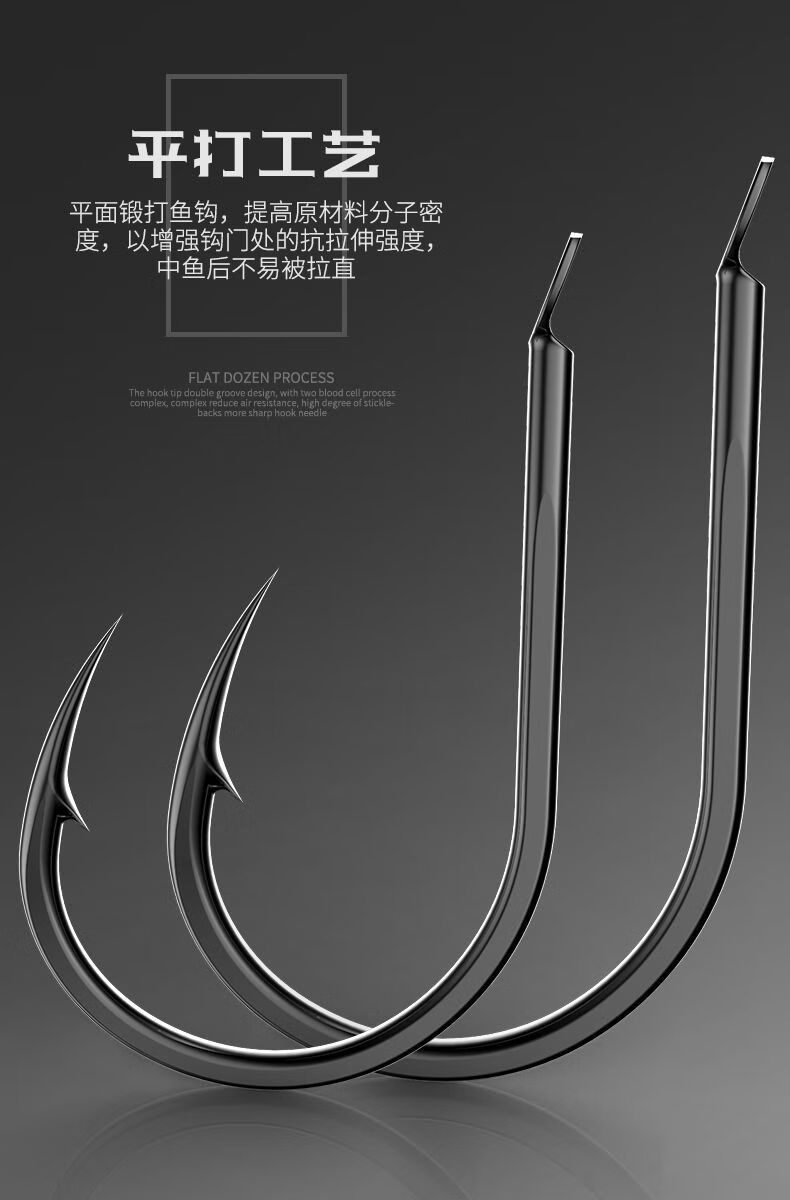 千又鱼钩散装有倒刺大物钩锋利不跑鱼草鱼鲤鱼青鱼海钓渔具用品03号