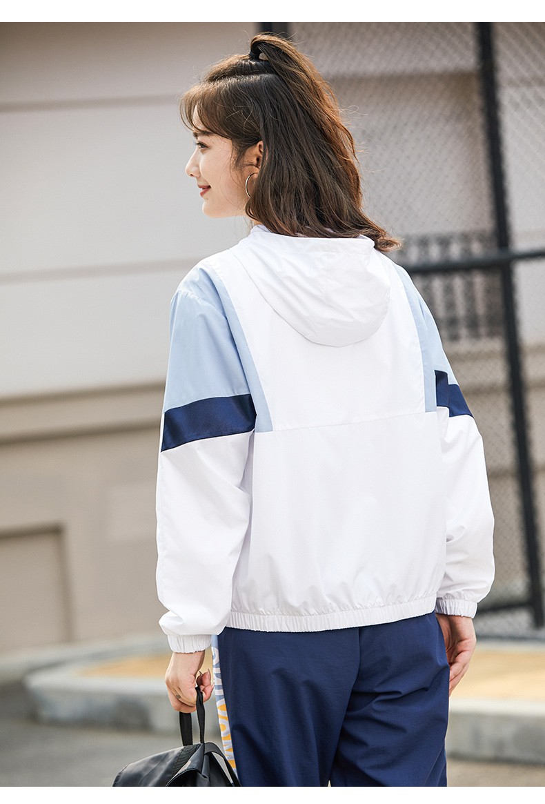 安踏运动外套女秋季2021新款宽松休闲上衣梭织薄外套官方旗舰