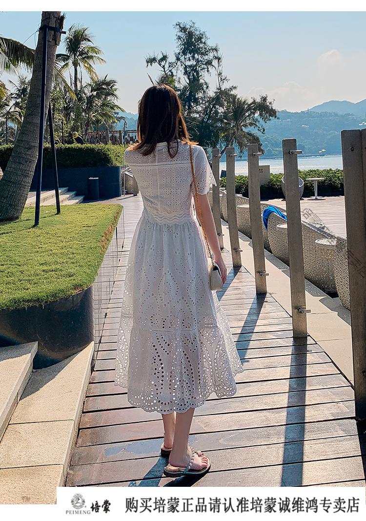 培蒙奢侈女装连衣裙适合海边拍照的裙子三亚旅游穿搭长裙超仙度假沙滩