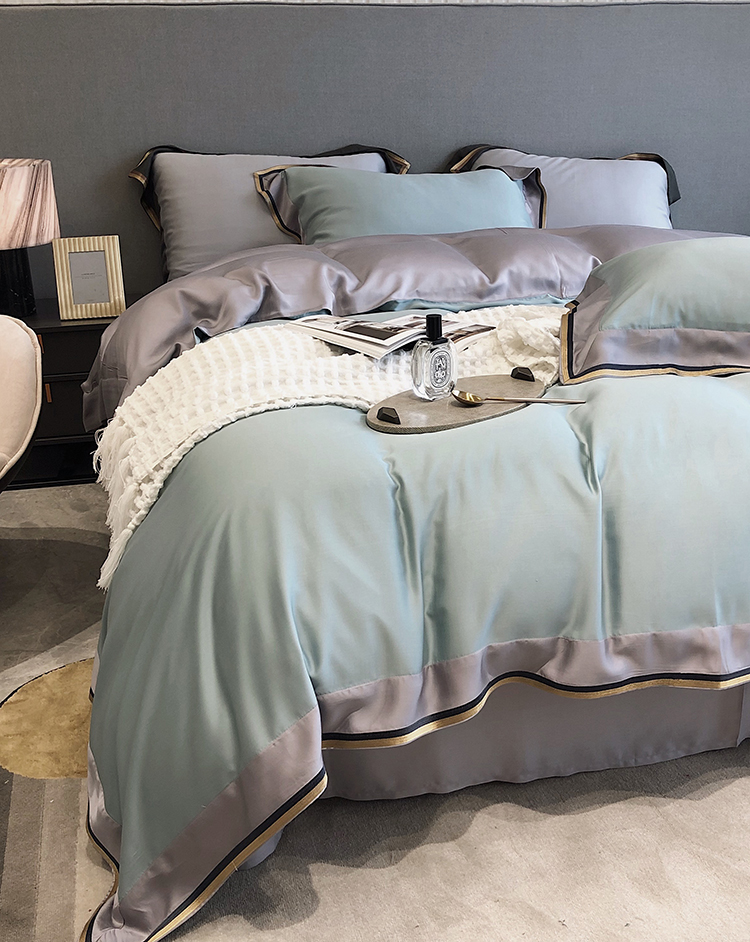 npkm品牌 双面莱赛尔纤维四件套高颜值轻奢简约床上被套丝滑裸睡冰凉
