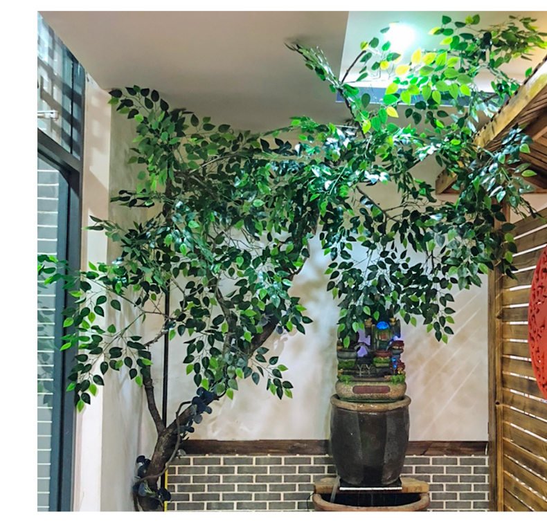 仿真树藤树叶树枝假叶子客厅室内绿植藤蔓假花藤条吊顶植物墙装饰过胶